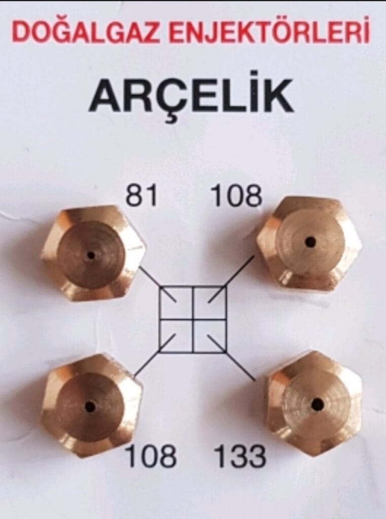 100 Takım 9 Luk Doğalgaz Ocak Memesi